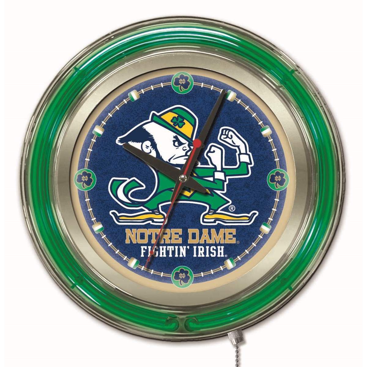 Holland Neon College Team Logo Clock