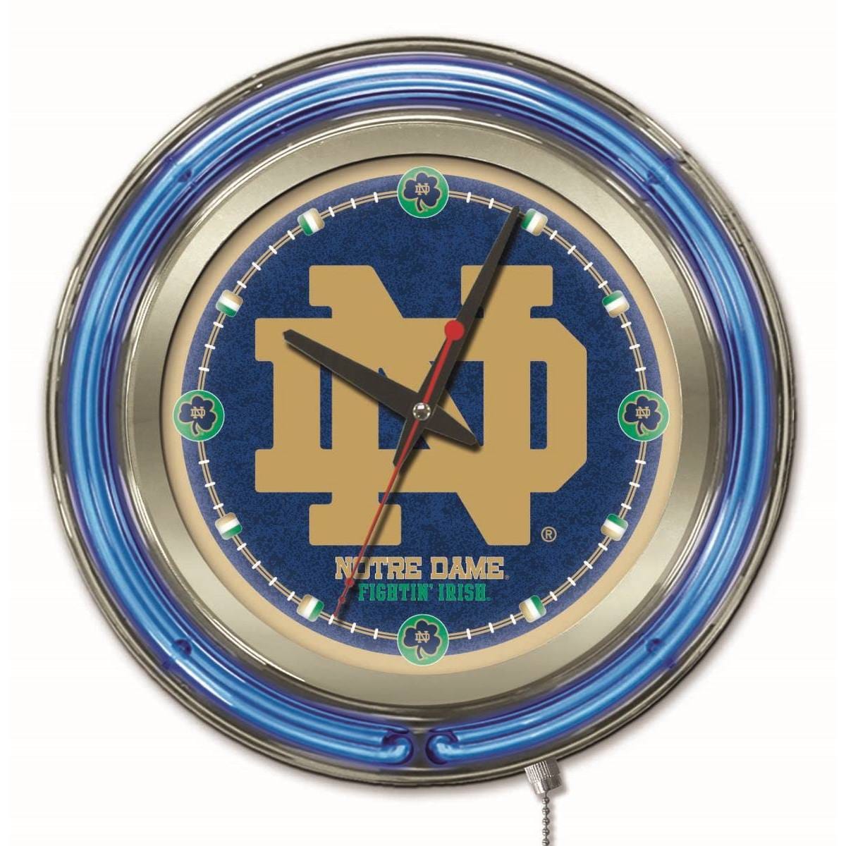 Holland Neon College Team Logo Clock