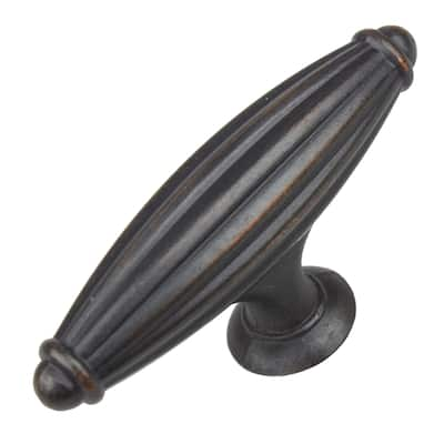 GlideRite 2.5-inch Oil Rubbed Bronze Fluted Cabinet Knob (Case of 10)