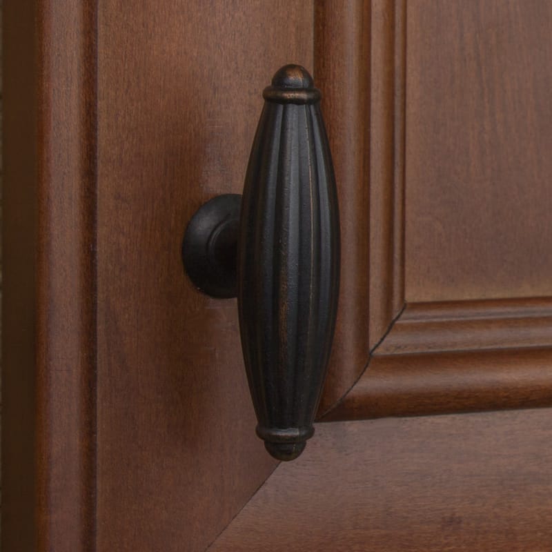 GlideRite 2.5-inch Oil Rubbed Bronze Fluted Cabinet Knob (Case of 10)