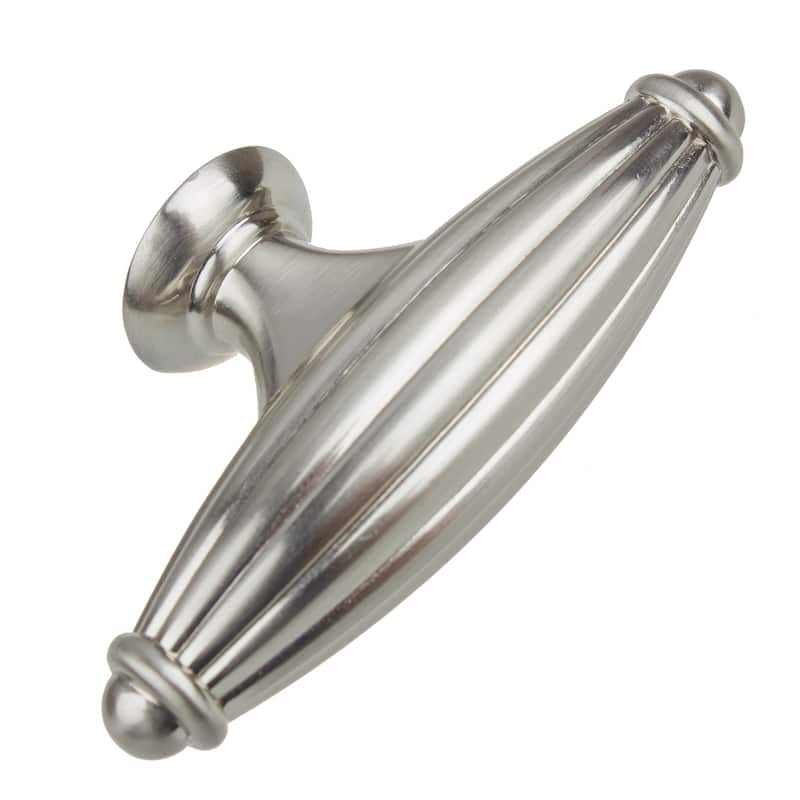 GlideRite 2.5-inch Satin Nickel Fluted Cabinet Knob (Case of 10)