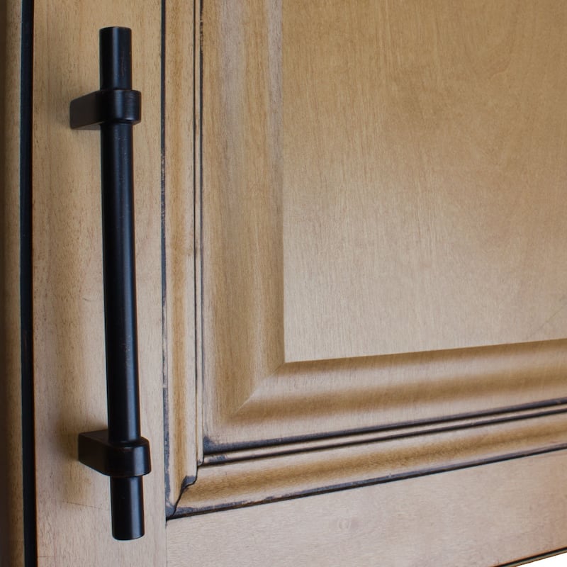 GlideRite 6-inch Oil Rubbed Bronze Zinc Euro T-bar Cabinet Handle Bar Pulls (Case of 10)