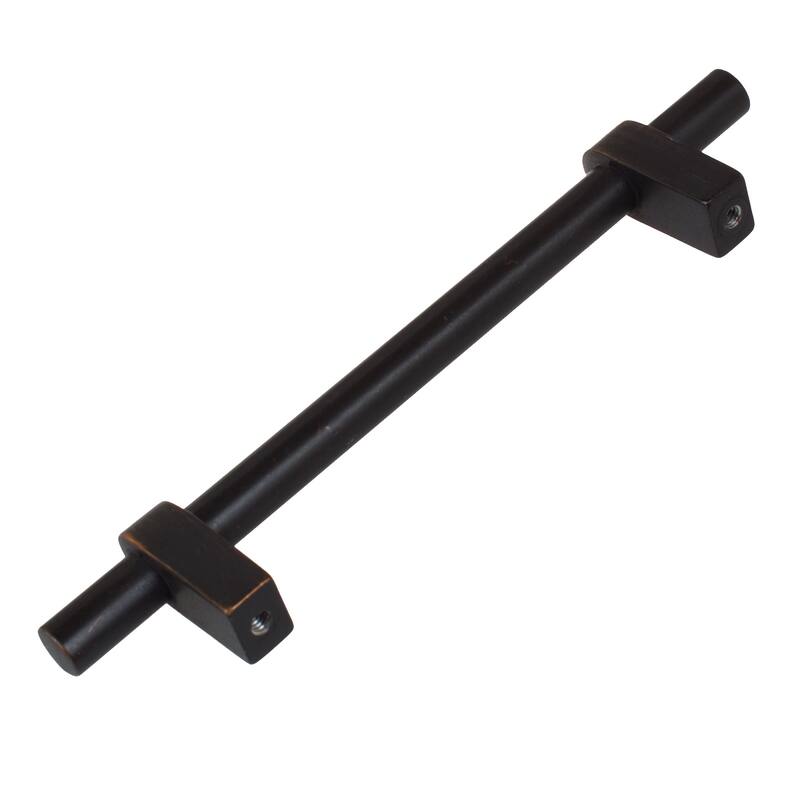 GlideRite 6-inch Oil Rubbed Bronze Zinc Euro T-bar Cabinet Handle Bar Pulls (Case of 10)