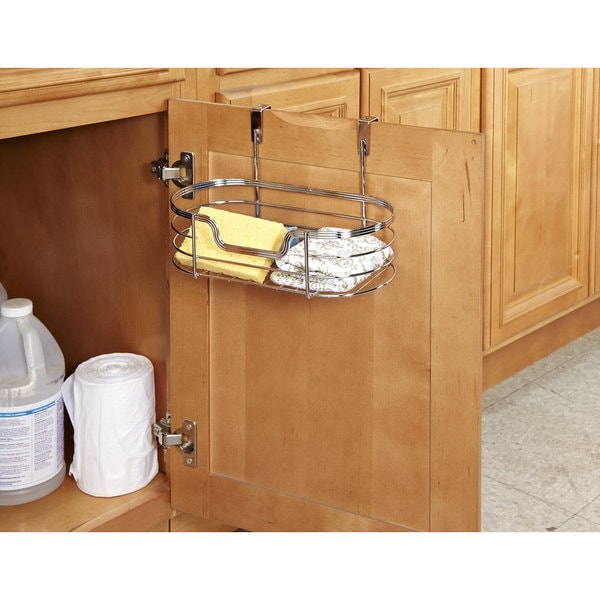 Small Chrome Over the Cabinet Organizer Spice Racks