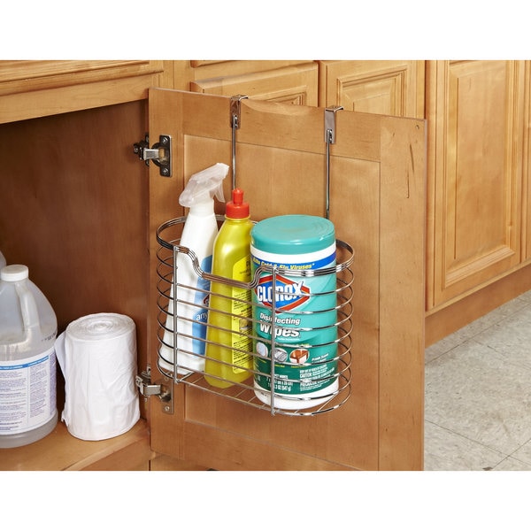 Large Chrome Over the Cabinet Organizer
