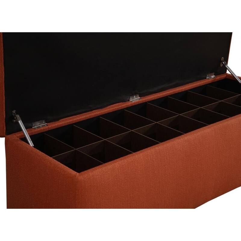 The Sole Secret Shoe Storage Bench - Candice Pumpkin