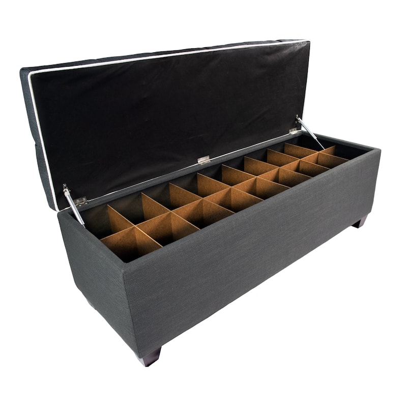 The Sole Secret Shoe Storage Bench - Loft Charcoal