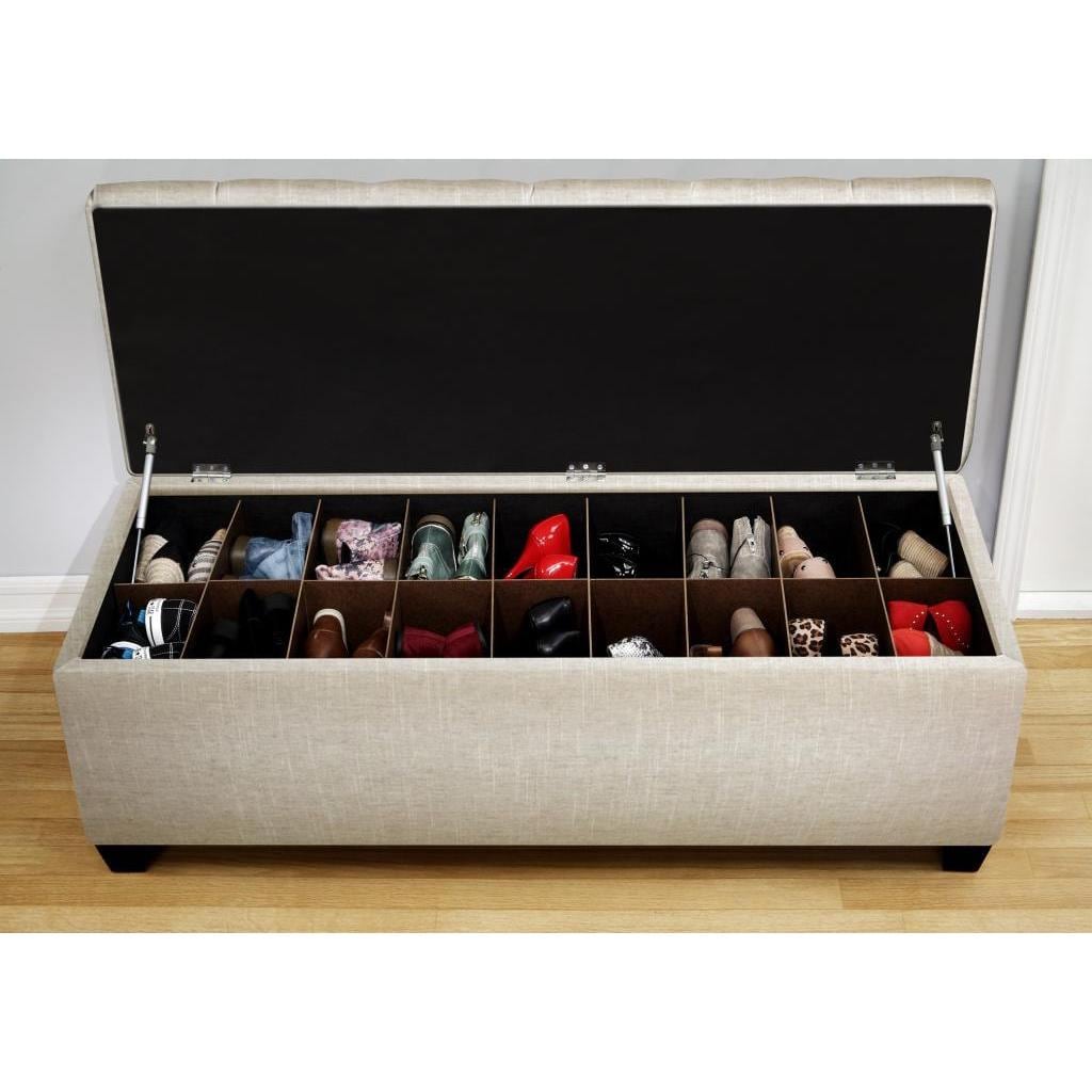 The Sole Secret Shoe Storage Bench   Sand