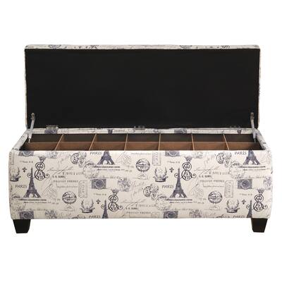 The Sole Secret Shoe Storage Bench - French Stamp Blue