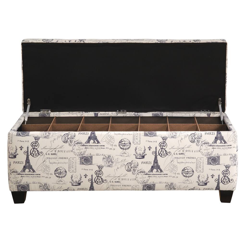 The Sole Secret Shoe Storage Bench - French Stamp Blue