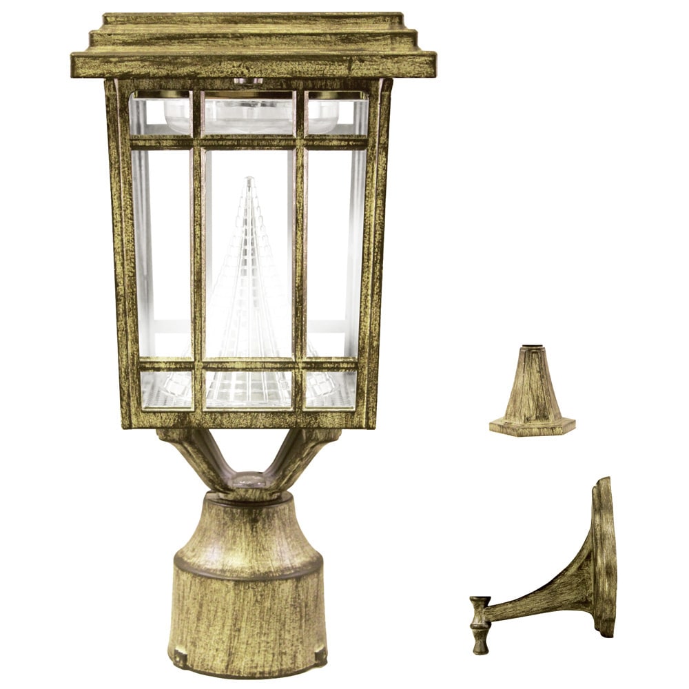 Gama Sonic Gs 114fpw Prairie Weathered Bronze Solar Light With 5 Bright white Leds