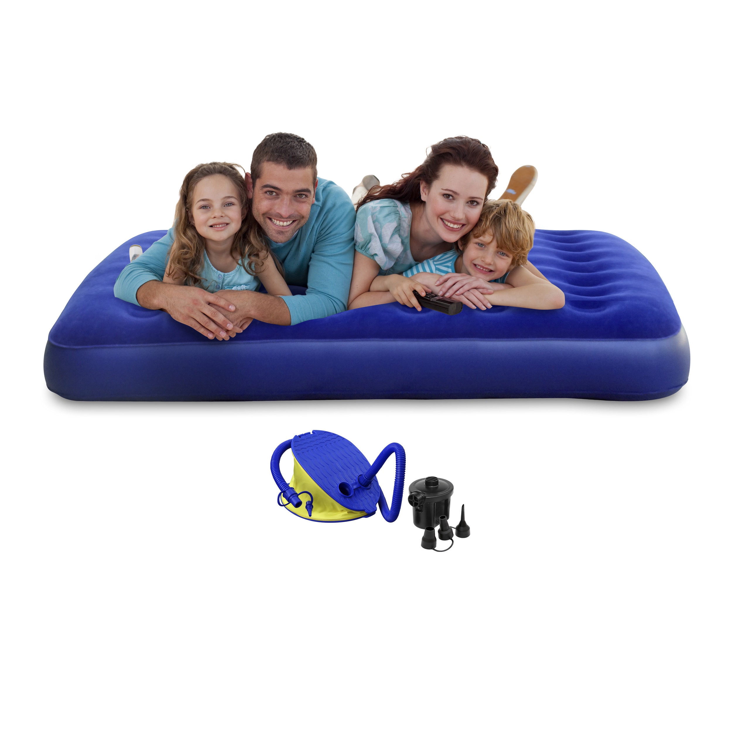 Double Blue Pvc Air Mattress