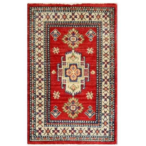 Handmade One-of-a-Kind Kazak Wool Rug (Afghanistan) - 2' x 3'1