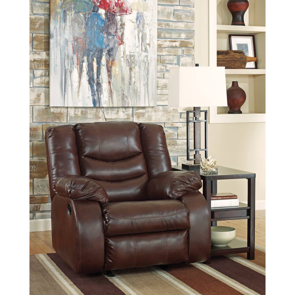 Signature Design by Ashley Linebacker DuraBlend Espresso Rocker Recliner