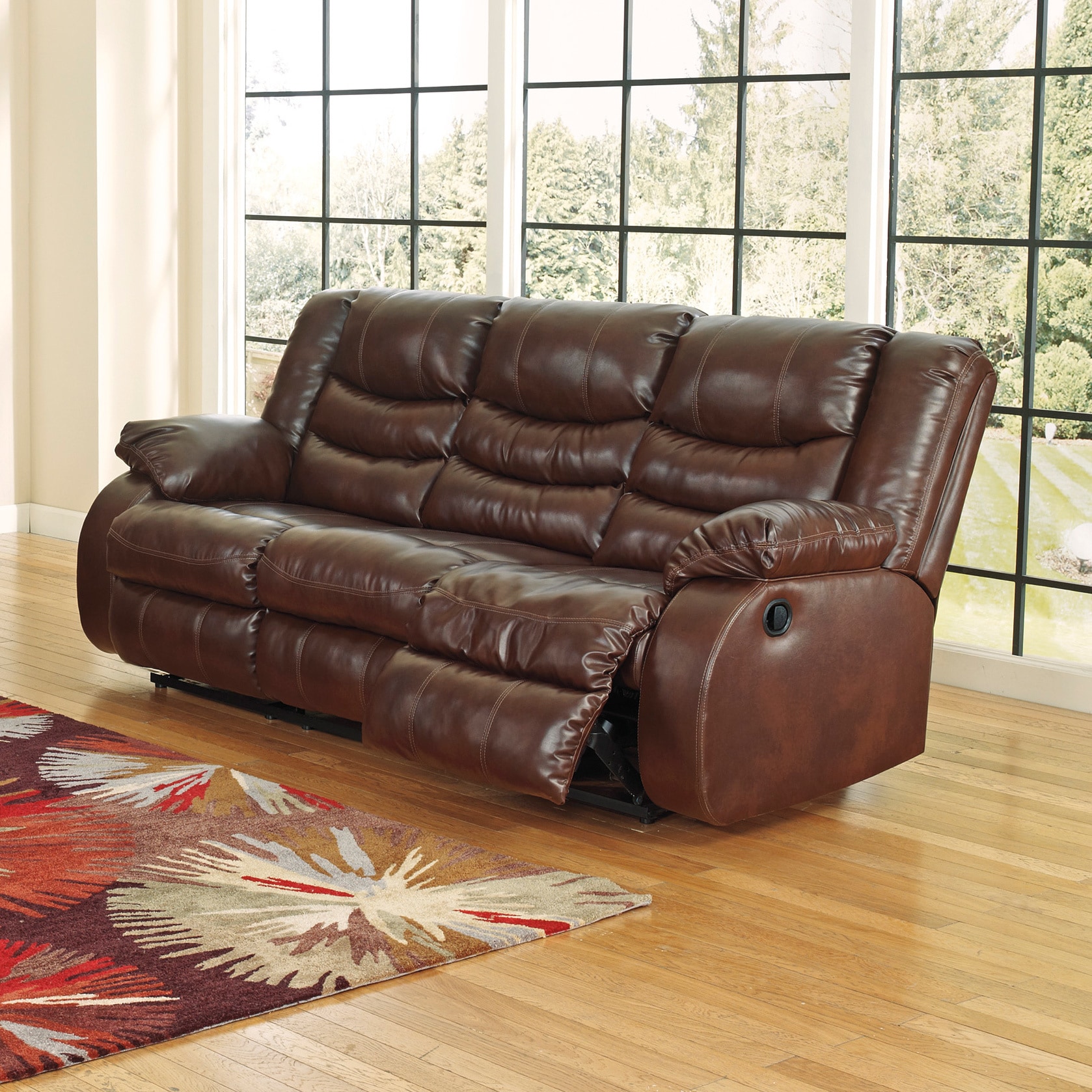 Signature Design By Ashley Linebacker Durablend Espresso Reclining Sofa