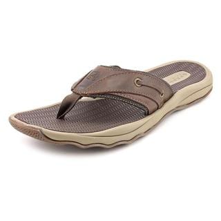 Sperry Top Sider Men's 'Outer Banks Thong' Leather Sandals - Overstock ...