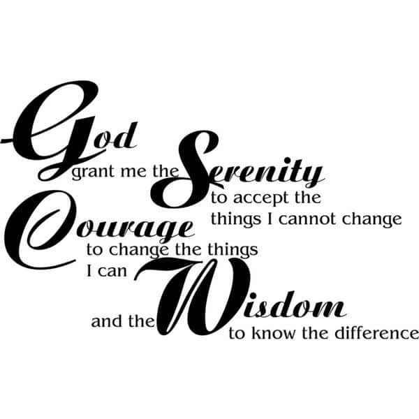 Serenity Prayer Vinyl Wall Art - Overstock - 9126304