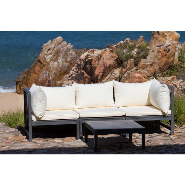 Wood Patio Furniture With Cushions safavieh outdoor living lynwood modular ash grey acacia wood 4 Wood Patio Furniture With Cushions safavieh outdoor living lynwood modular ash grey acacia wood 4