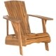 Safavieh Outdoor Living Vista Brown Acacia Wood Adirondack Chair - Thumbnail 2