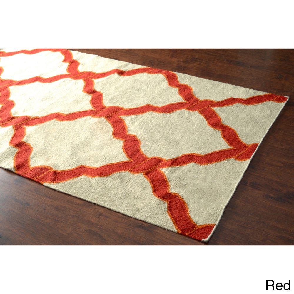 Nuloom Flatweave Lattice Wool Rug