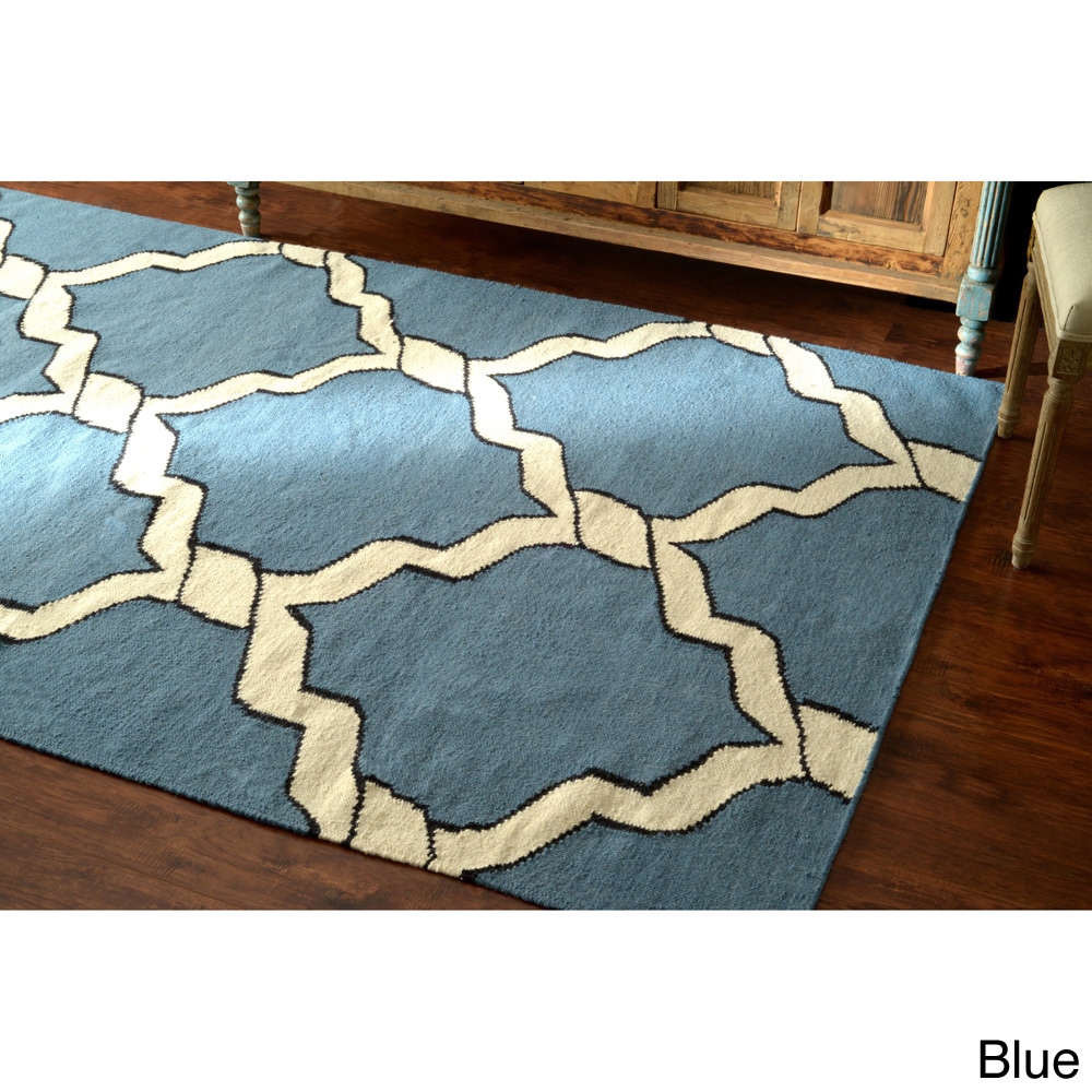 Nuloom Flatweave Lattice Wool Rug