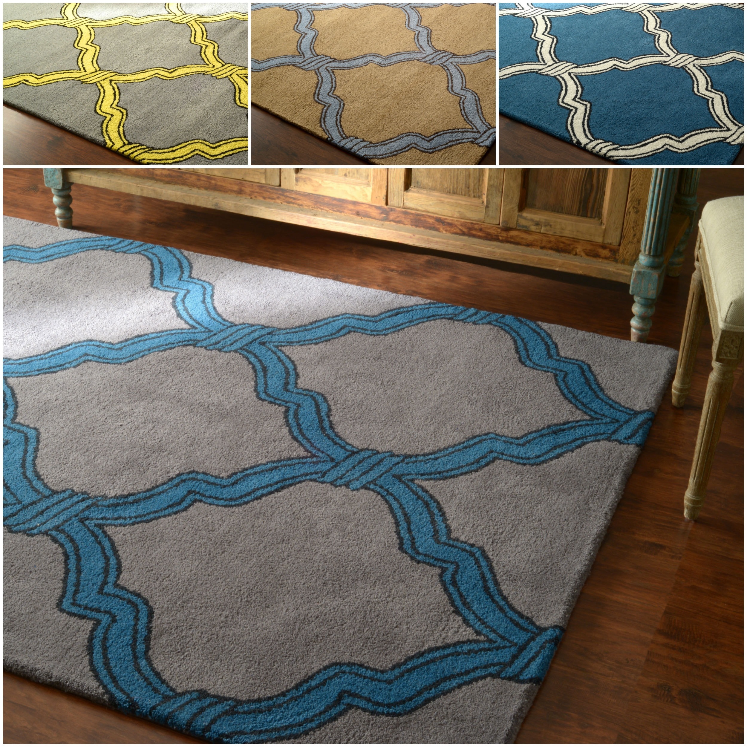 Nuloom Hand tufted Lattice Wool Rug (8 6x 11 6)