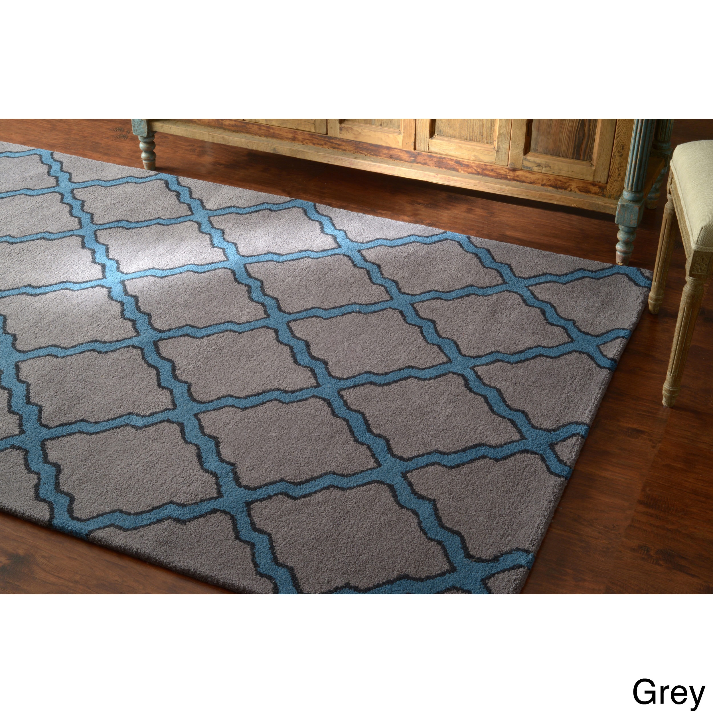 Nuloom Hand tufted Trellis Wool Rug (5 X 8)