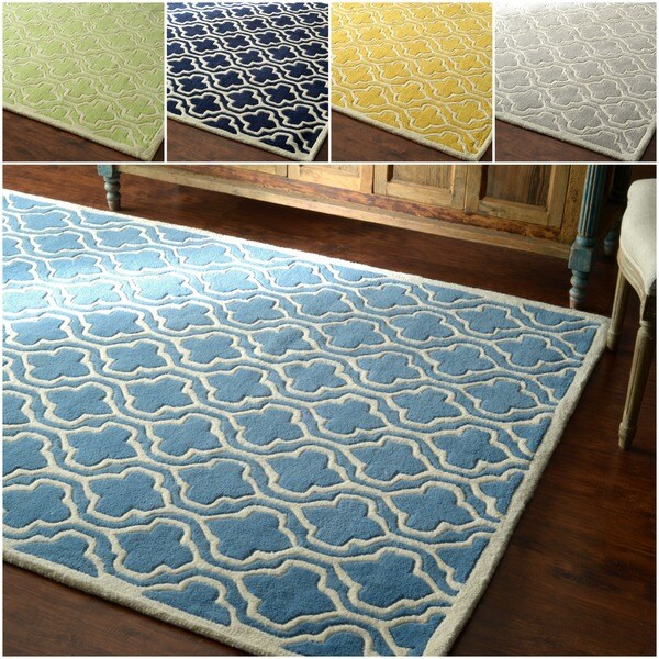 Shop nuLOOM Handtufted Lattice Wool Rug 7'6 x 9'6 Free Shipping