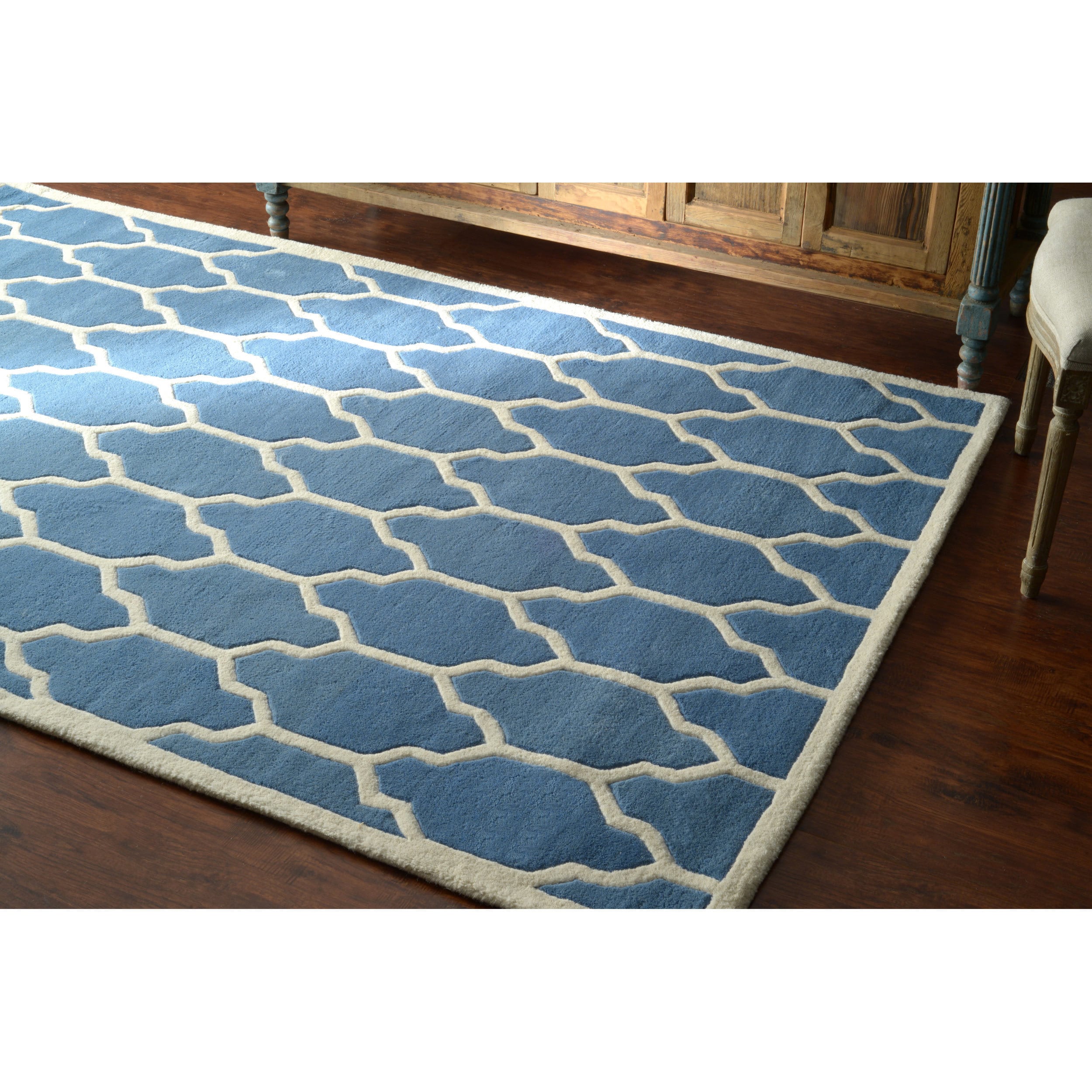 Nuloom Hand tufted Lattice Wool Rug (8 6x 11 6)