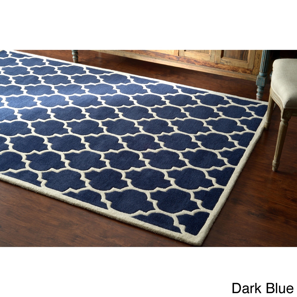 Nuloom Hand tufted Lattice Wool Geometric Rug (5 X 8)