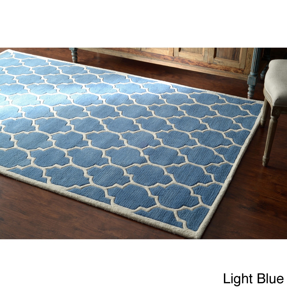 Nuloom Hand tufted Lattice Wool Geometric Rug (5 X 8)