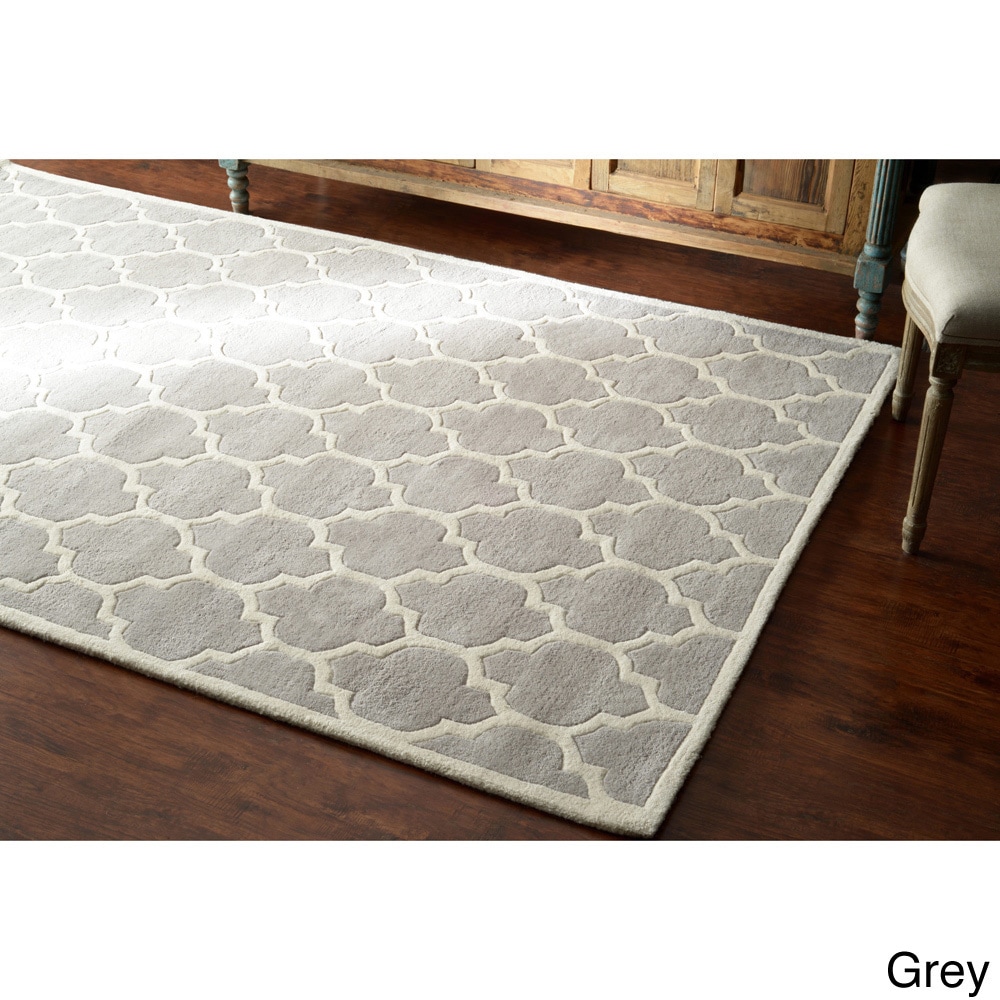 Nuloom Hand tufted Lattice Wool Geometric Rug (5 X 8)