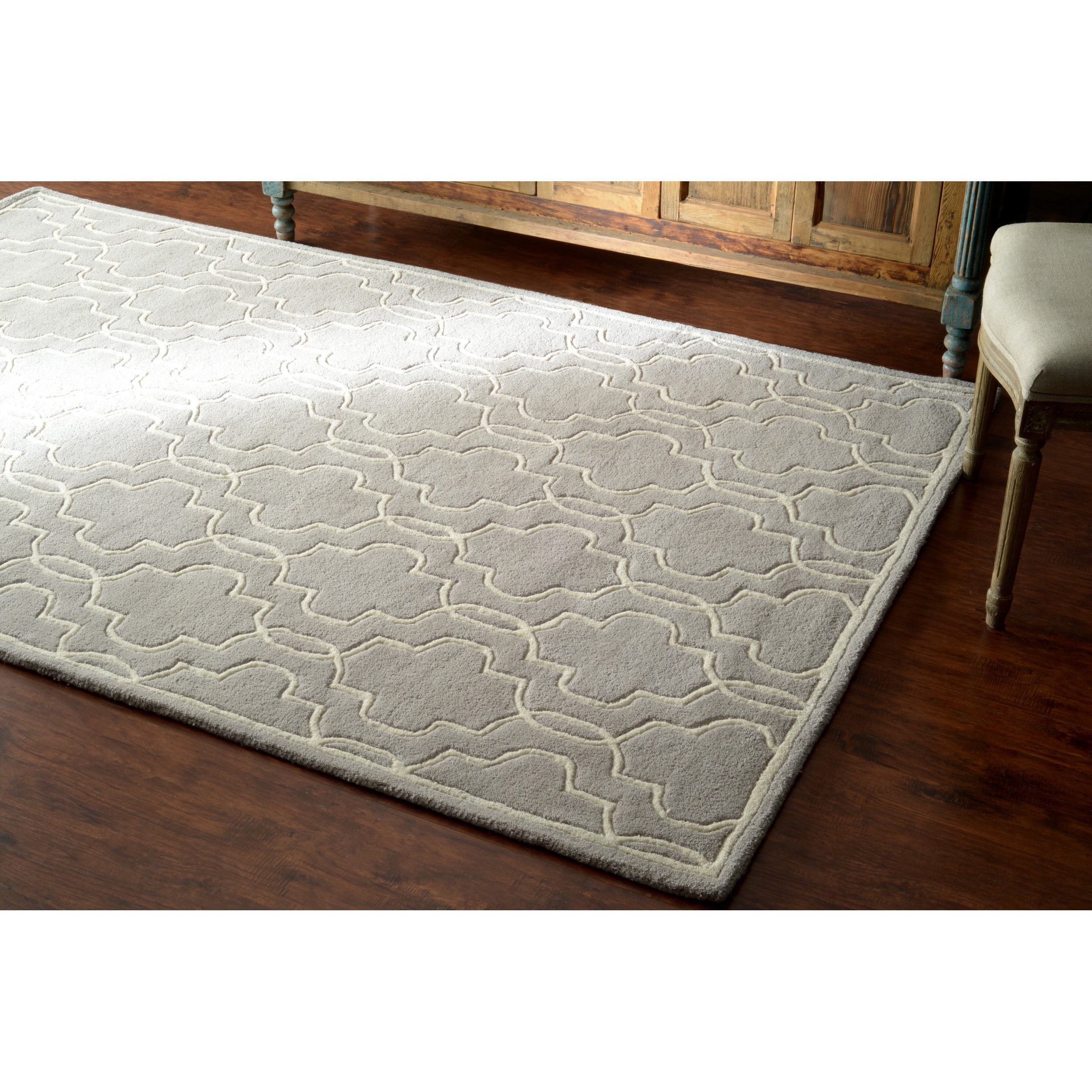 Nuloom Hand tufted Lattice Wool Geometric Fancy Rug (5 X 8)