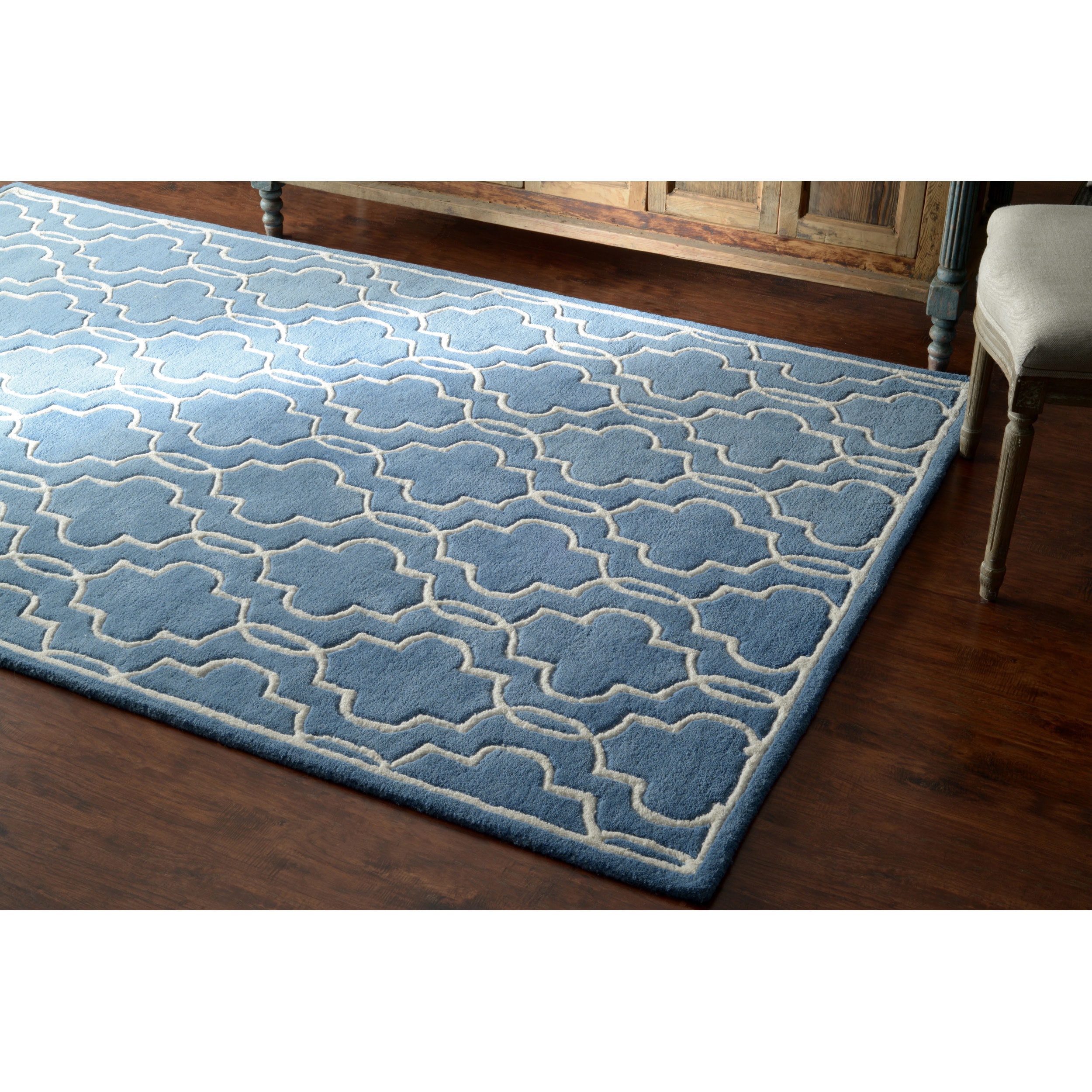 Nuloom Hand tufted Lattice Wool Geometric Fancy Rug (5 X 8)