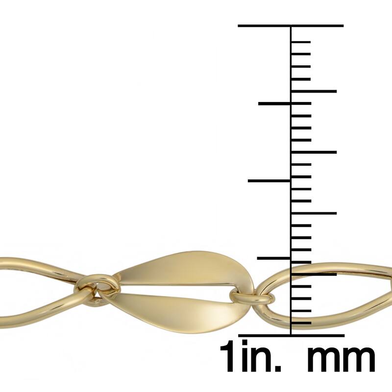 Fremada 10k Yellow Gold Fancy Oval Station Bracelet (7.5 inch)
