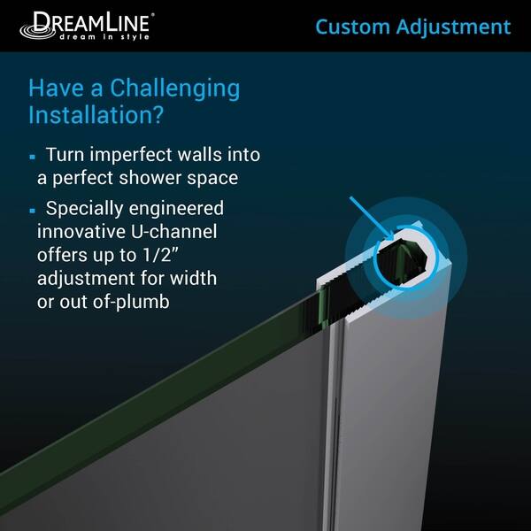 Shop Dreamline Unidoor Plus 46 46 1 2 In W X 72 In H Frameless