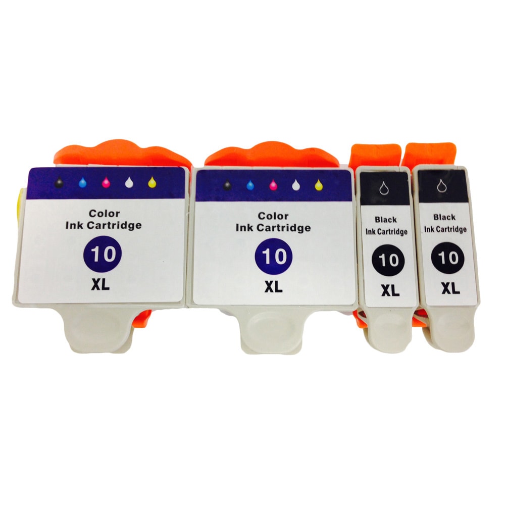 Kodak 10 Color Set Easyshare 5000 3200 5200 7200 9200 Esp 3 5 7 9 Esp Office 6100 Ink Cartridge (pack Of 4)