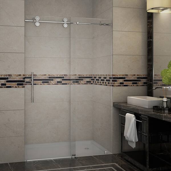 Shop Aston Langham 48 In X 75 In Completely Frameless Alcove