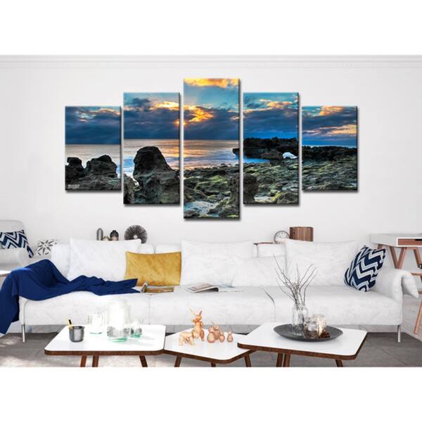 Sun Rise' 5-Piece Wrapped Canvas Wall Art Set