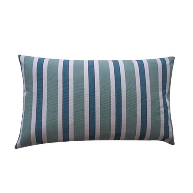 Jiti Green Funstripe Stripe Transitional Decorative Throw Pillow - 12 x 20