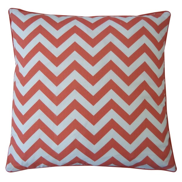 Handmade Ripple Red Decorative Pillow - 20" x 20"