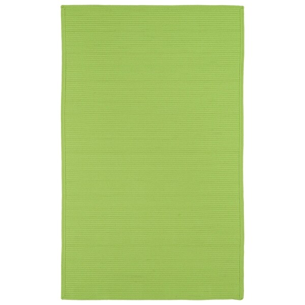 Indoor/ Outdoor Malibu Woven Lime Green Rug (8' x 11')