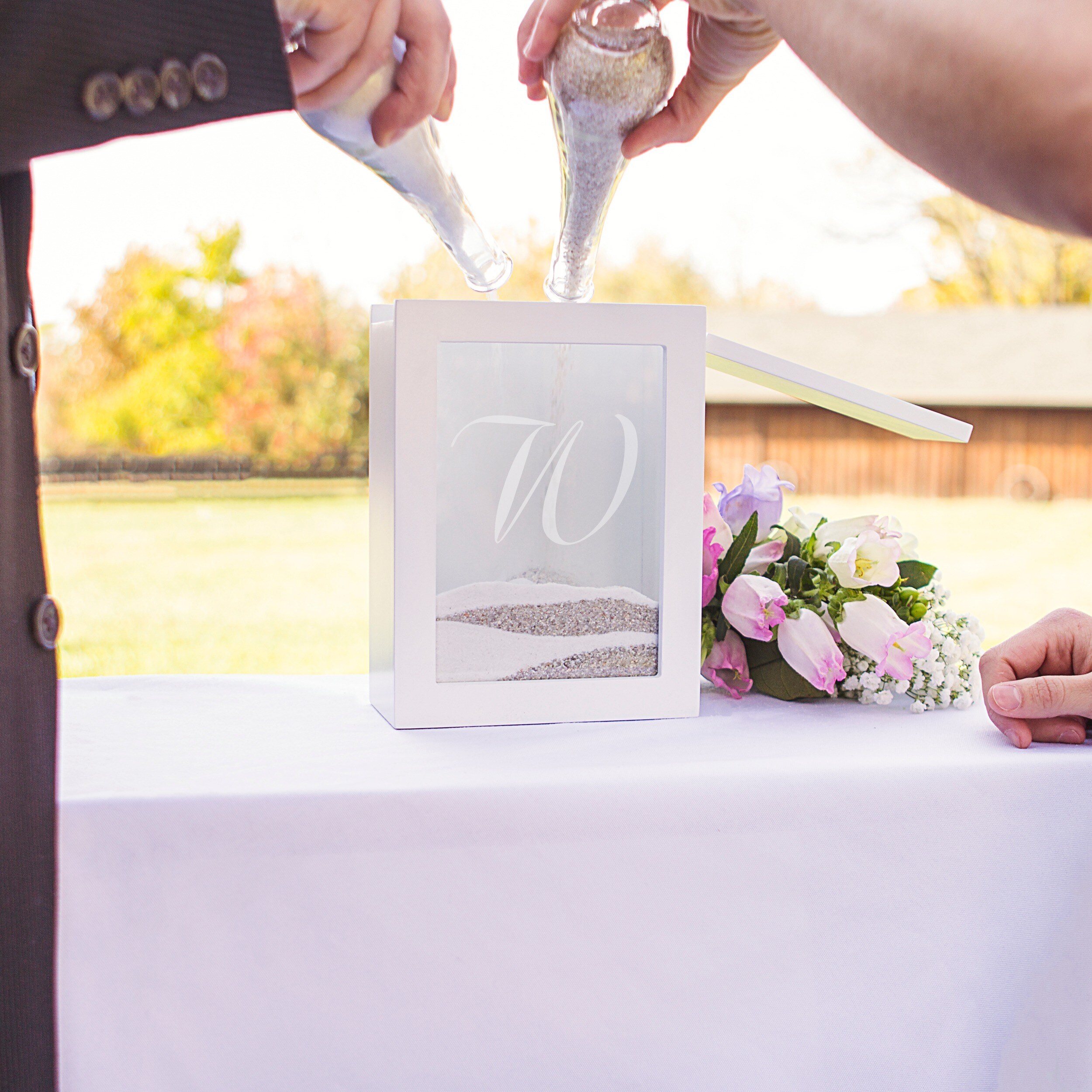 personalized unity sand ceremony shadow box