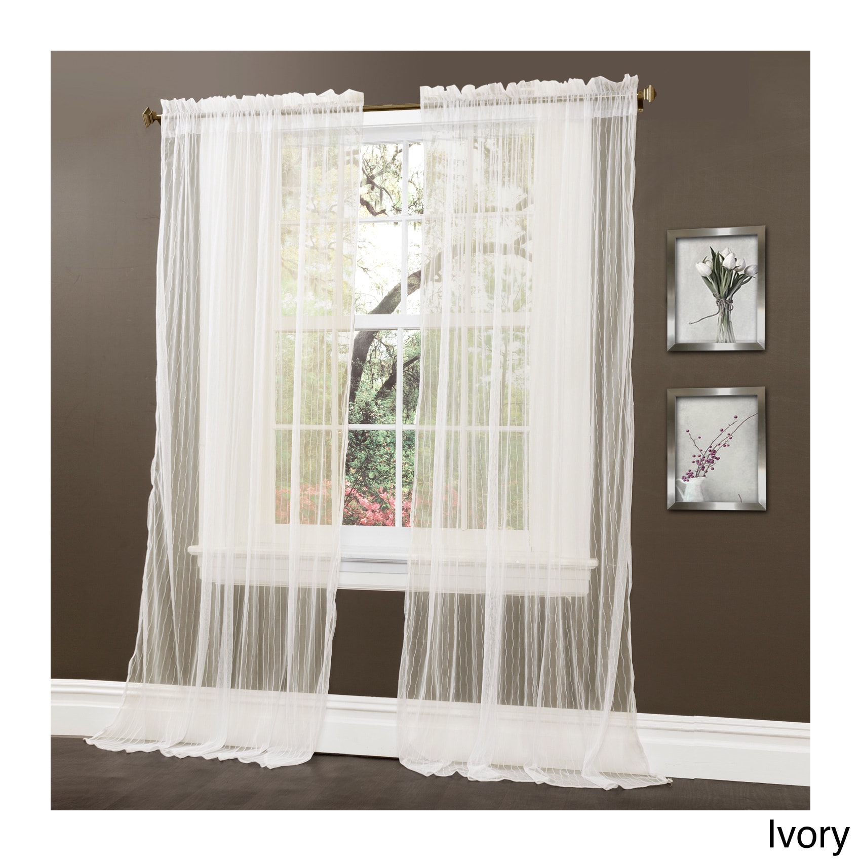 Lush Decor Lola Sheer Curtain Panel Pair