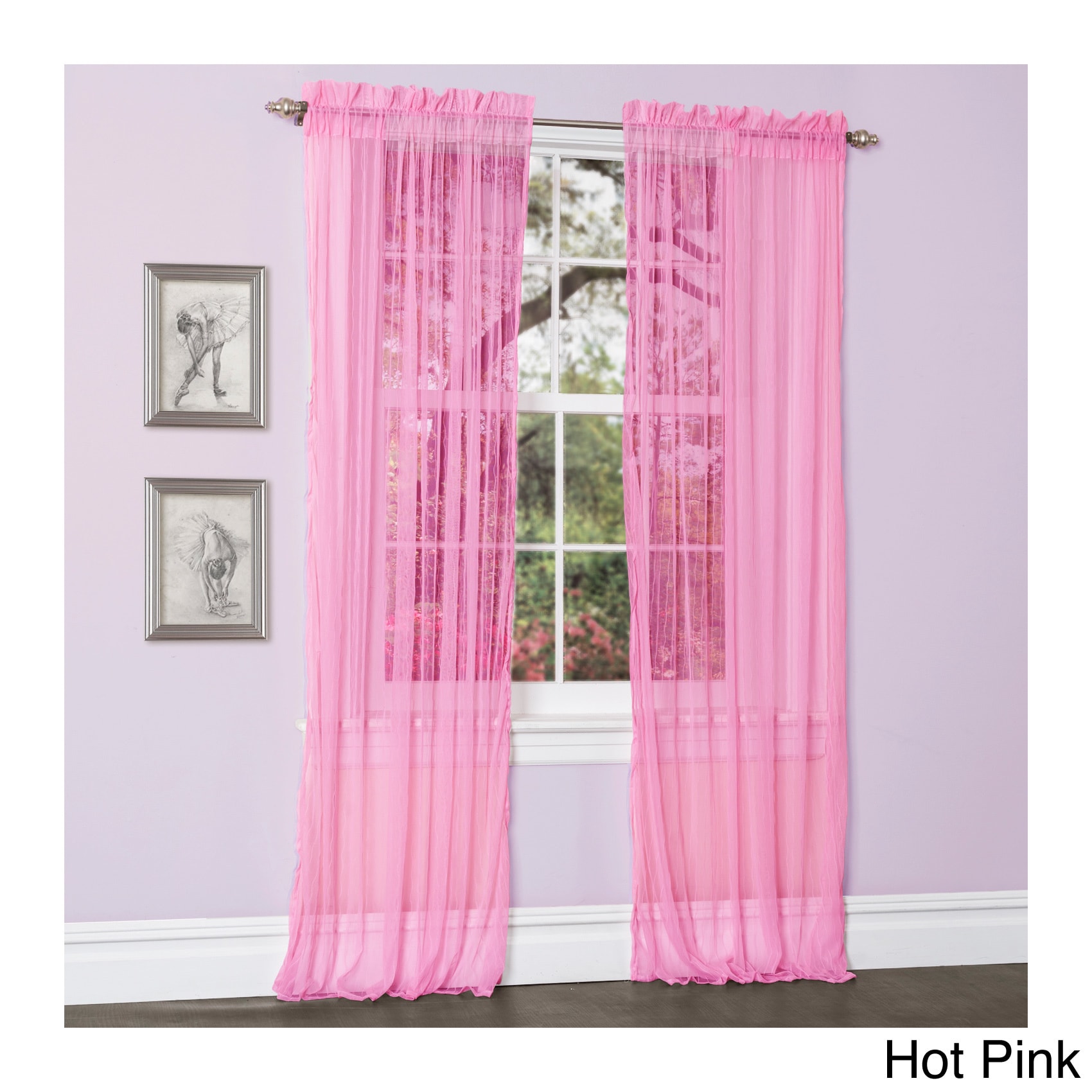 Lush Decor Lola Sheer Curtain Panel Pair