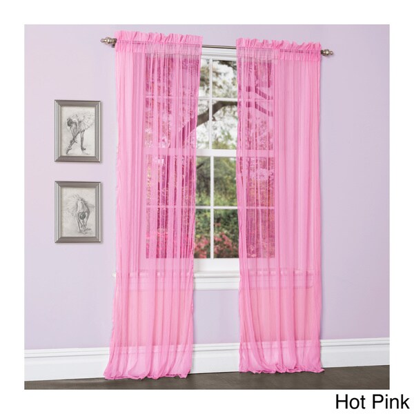 Shop Lush Decor Lola Sheer Curtain Panel Pair - 50 x 84 ...