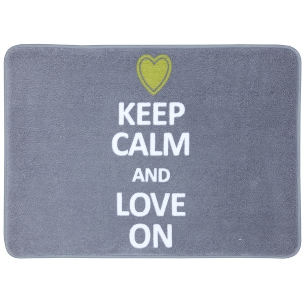 Mohawk Home Bath Keep Calm Love On Gray (17 x 24")