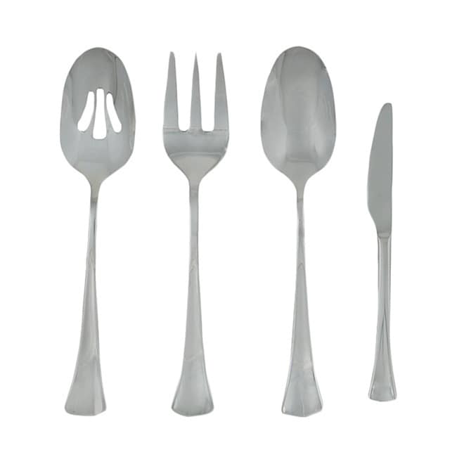 Ginkgo Woodruff 4 piece Stainless Steel Hostess Serving Set