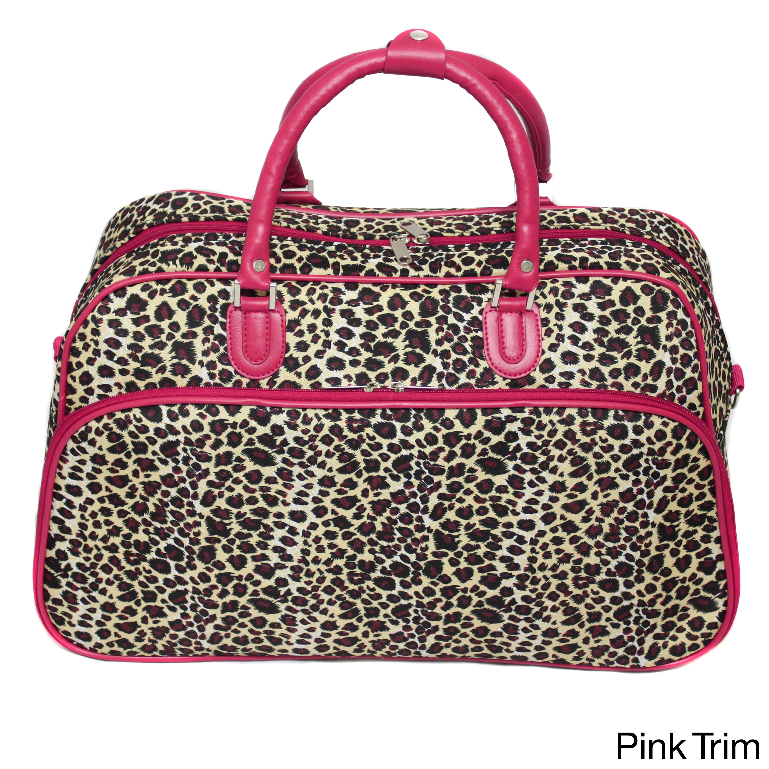 World Traveler Leopard 21 inch Carry on Shoulder Tote Duffel Bag