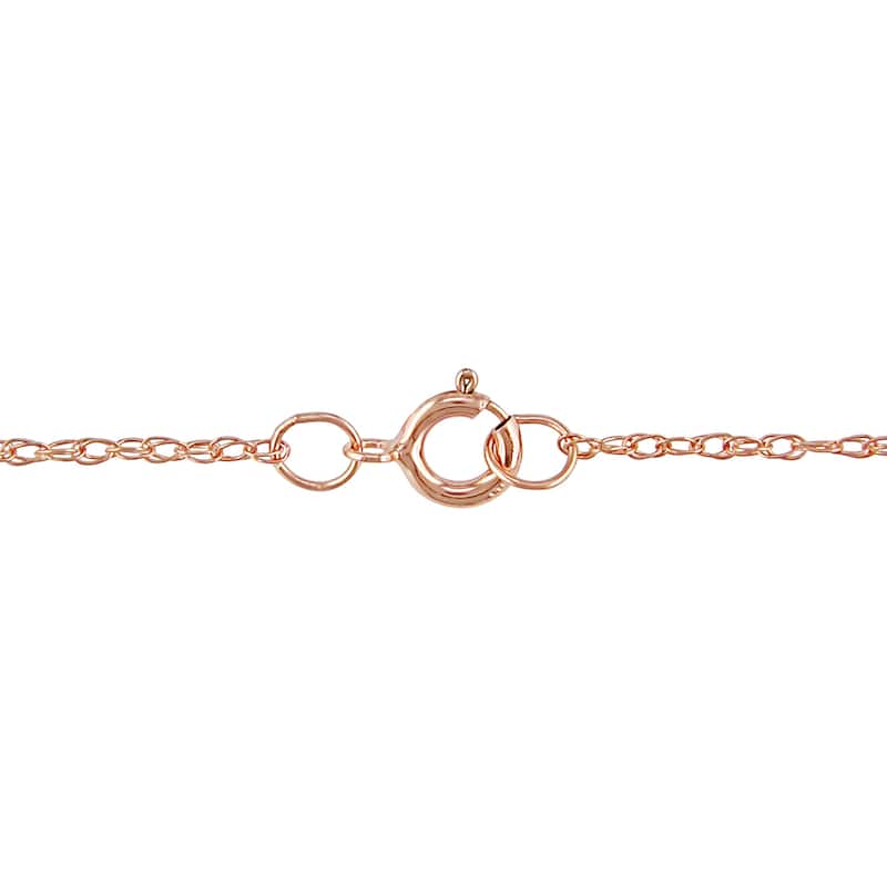Miadora 10k Rose Gold Garnet and Diamond Accent Heart Necklace